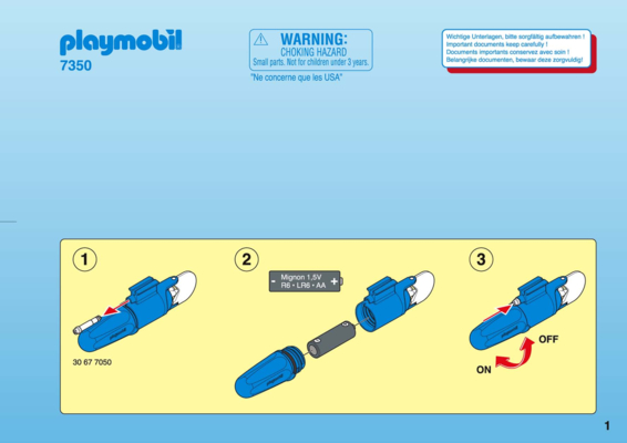 Playmobil 7350 - Moteur submersible : : Jeux et Jouets