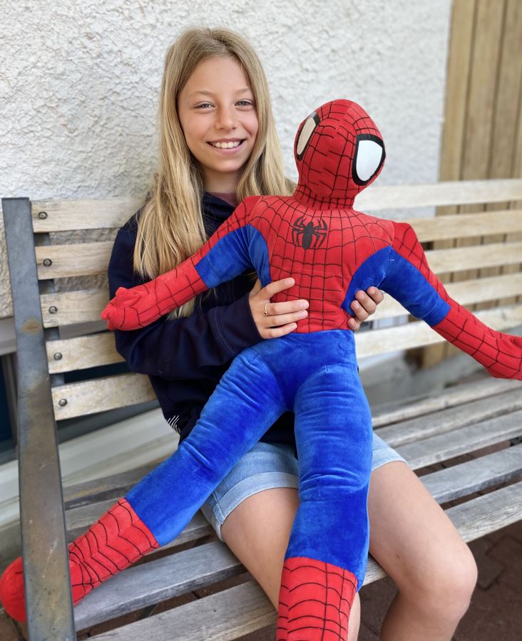 Spider-Man Toddler Boys Peluche Aline Pantofole, Rosso, 5-6 US Toddler