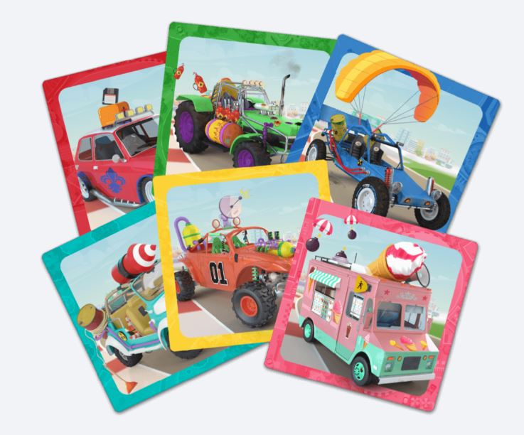 TURBO KIDZ FR – Gioco Da Tavolo Per Famiglie, Corse A Cieca Con Turbo E Gadget, Da 2 A 6 Giocatori, Età 6+