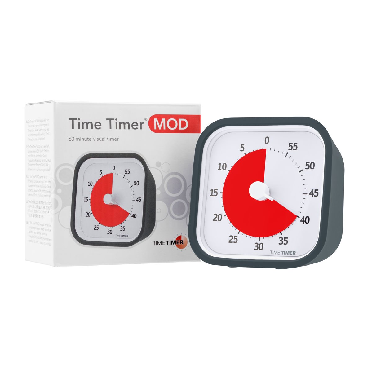 PETIT TIME TIMER MOD GRIS - 7.5 CM X 7.5 CM (60 MINUTES