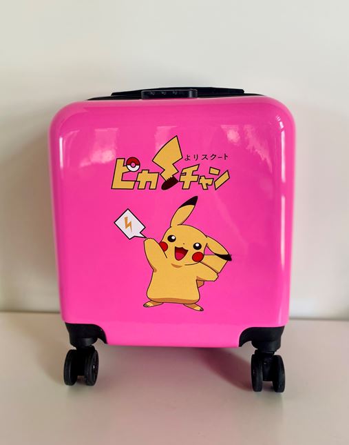 VALISE DELUXE POKEMON PIKACHU ROSE AVEC SERRURE 18 (46 CM