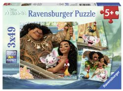 RAVENSBURGER CASSE-TÊTE 3 X 49 PIÈCES - LA LÉGENDE DU BOUT DU MONDE MOANA #09385