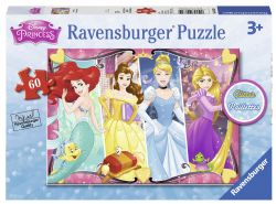 RAVENSBURGER CASSE-TÊTE 60 PIÈCES - 4 PRINCESSES À PAILLETTES #09632