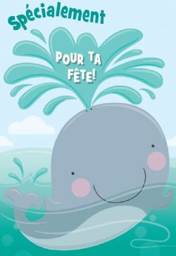 ANNIVERSAIRE - CARTE DE BALEINE - DE MILLBROOK