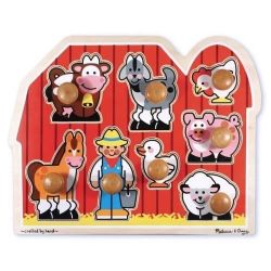 MELISSA AND DOUG - CASSE-TÊTE 8 PIÈCES  DE BOIS LES AMIS DE LA FERME