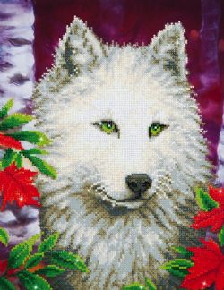 DIAMOND DOTZ - LOUP BLANC - DIAMOND PAINTING - PEINTURE À DIAMOND