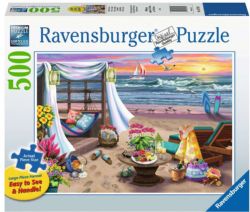 RAVENSBURGER CASSE-TÊTE 500 PIÈCES GRANDES PIÈCES - SOIRÉE SUR LA PLAGE #16792