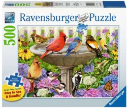 RAVENSBURGER CASSE-TÊTE 500 PIÈCES - LARGES PIÈCES - OISEAUX À L'ABREVOIR #16793