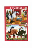 EDUCA - 2 CASSE-TÊTE 48 PIÈCES - CHEVAUX #17150