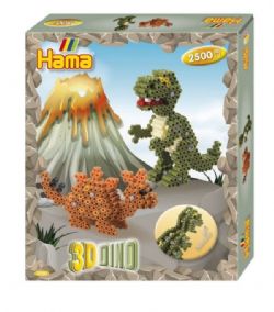 HAMA -  COFFRET CADEAU DINOSAURES 3D 2500 PERLES
