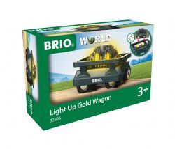 BRIO - WAGON LUMINEUX CHARGÉ D'OR #33896