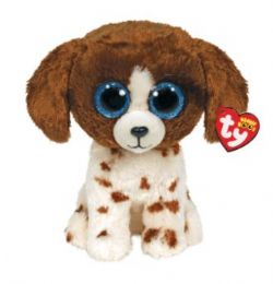 PELUCHE TY BEANIE BOOS - MUDDLES CHIEN BRUN ET BLANC PETIT 6