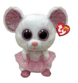 PELUCHE TY BEANIE BOOS - NINA SOURIS BALLERINE BLANCHE PETIT 6