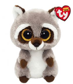 PELUCHE TY BEANIE BOOS - OAKIE RATON-LAVEUR GRIS PETIT 6