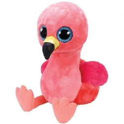 PELUCHE TY BEANIE BOOS - GILDA FLAMANT ROSE LARGE 16