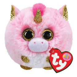 PELUCHE TY BEANIE BALLS - FANTASIA LICORNE ROSE PUFFIES 4