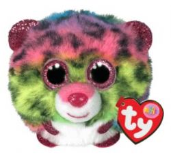 PELUCHE TY BEANIE BALLS - DOTTY LÉOPARD MULTICOLORE PUFFIES 4