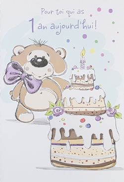 Carte D Anniversaire 1 An De Rosedale Fetes Cartes De Fete 1 An