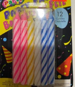 *** BOUGIES D'ANNIVERSAIRE PQT 12 POUR GÂTEAU