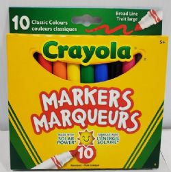 CRAYOLA - 10 MARQUEURS À COLORIAGE