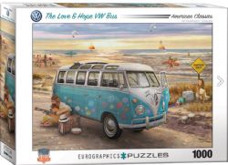 EUROGRAPHICS CASSE-TÊTE 1000 PIÈCES - L'AUTOBUS LOVE & HOPE VW (GREG GIORDANO)