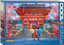 EUROGRAPHICS CASSE-TÊTE 1000 PIÈCES - SAKURA AU PRINTEMPS (DAVID MCLEAN)