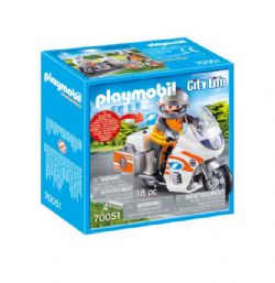 *** PLAYMOBIL - URGENTISTE ET MOTO #70051