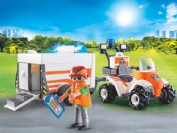 *** PLAYMOBIL - QUAD ET REMORQUE DE SECOURS #70053