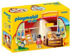 PLAYMOBIL 1-2-3 - CENTRE ÉQUESTRE TRANSPORTABLE #70180