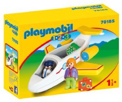 *** PLAYMOBIL 1-2-3 - AVION AVEC PILOTE ET VACANCIERE #70185