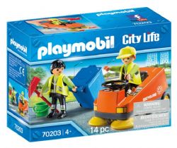 *** PLAYMOBIL - AGENTS D'ENTRETIEN DE LA VOIERIE #70203