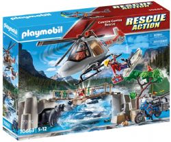 PLAYMOBIL RESCUE ACTION - UNITÉ DE SECOURISTES AVEC HÉLICOPTÈRE #70663