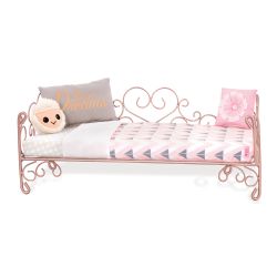 ACCESSOIRES OG - LIT COEURS SCROLLWORK BED POUR POUPÉE DE 46 CM