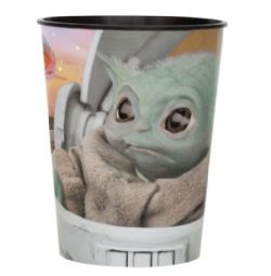 VERRE DE PLASTIQUE «YODA ENFANT» 16OZ