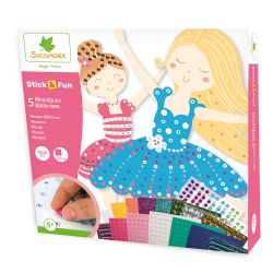 STICK'N FUN - GRAND MODÈLE 5 MOSAÏQUES - BALLERINES