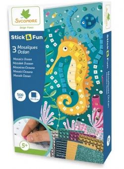 STICK'N FUN - 3 MINI MOSAÏQUES - OCÉAN
