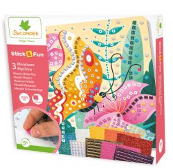 STICK'N FUN - PETIT MODÈLE 3 MOSAÏQUES - PAPILLONS