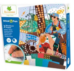 STICK'N FUN - PETIT MODÈLE 3 MOSAÏQUES - PIRATES