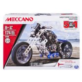 MECCANO - ENSEMBLE 5 MODÈLES - MOTO DE COURSE BLEUE