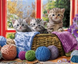 EUROGRAPHICS CASSE-TÊTE 500 LARGES PIÈCES - CHATONS AU TRICOT