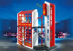 *** PLAYMOBIL - CASERNE DE POMPIER AVEC ALARME #5361