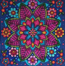 JACAROU - MANDALA FLEURI 40X40 - DIAMOND DOTZ