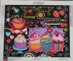 JACAROU - CUPCAKES 50CM X 40CM - DIAMOND DOTZ