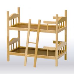 LIT DE POUPÉE SUPERPOSÉ EN BOIS NATUREL - JB POITRAS