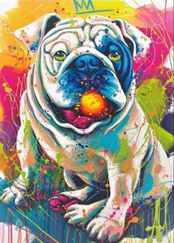 JACAROU CASSE-TÊTE 1000 PIÈCES - NEW KING PABLO! PAR ANDRÉA MARQUIS (CHIEN BULLDOG)