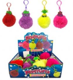 PORTE-CLÉS POM POM PARFUMÉ AUX FRUITS ASST
