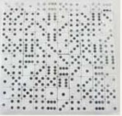 1 -  DÉS 6 FACES 19MM OPAQUE - BLANC AVEC POINTS NOIRS