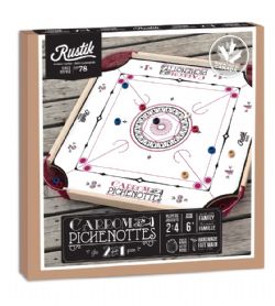 JEU DE PICHENOTTES CARROM 2 EN 1 - FABRIQUÉ AU CANADA