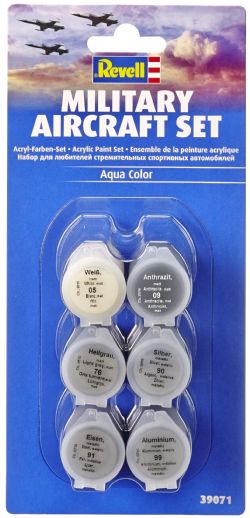 SET DE 6 POTS DE 5ML DE PEINTURE ACRYLIQUE MILITARY AIRCRAFT SET