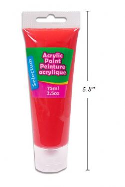 PEINTURE ACRYLIQUE ROUGE EN TUBE FORMAT 75ML